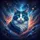 Majestic Blue White Fluffy Cat Swirling Nebula Cosmic Debris Deep Space - Cat Lover Gift Spare Tire Cover - 6