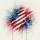 Paint Splatter American Flag - Independence Day Patriotic Decor for Veterans and Flag Lovers Spare Tire Cover - 6