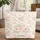 Blush Rose Peach Blossom Floral Wreath Personalized Stars - Everyday Carry Gift Quilted Tote Bag - 1