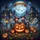 HALLOWEEN Children Costumes Jack-o'-Lantern Haunted Houses - Holiday Decor Spare Tire Cover - 6