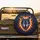 Faceted Wolf Head Orange Eyes Fiery Embers Primary Visual Anchor - Wildlife Lover Gift Spare Tire Cover - 2