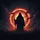 Hooded Scythe Figure Glowing Celestial Orb - Cosmic Realm Car Decor Gift Spare Tire Cover - 6