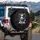 Stylized Holstein Cow Blue Glasses Golden Horns - Cow Lover Gift Spare Tire Cover - 3