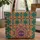 Dashiki Geometric Interlocking Florets Name Medallion - Everyday Carry Travel Essentials Gift Quilted Tote Bag - 1