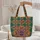 Dashiki Geometric Interlocking Florets Name Medallion - Everyday Carry Travel Essentials Gift Quilted Tote Bag - 5