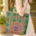 Dashiki Geometric Interlocking Florets Name Medallion - Everyday Carry Travel Essentials Gift Quilted Tote Bag - 4