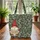 Garden Gnome Personalized Name Forest Foliage - Everyday Carry Gift Quilted Tote Bag - 3
