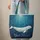 White Beluga Whale Ocean Ripple Water Coral Scene - Ocean Lover Everyday Carry Gift Quilted Tote Bag - 6