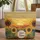 Ornate Sunflowers Rolling Hills Setting Sun - Everyday Carry Gift Quilted Tote Bag - 1