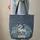 Majestic Dragon Blue Roses Vines Personalized Name - Everyday Carry Gift Quilted Tote Bag - 6