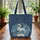 Majestic Dragon Blue Roses Vines Personalized Name - Everyday Carry Gift Quilted Tote Bag - 3