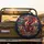 Red Dragon Wings Claws Gold Floral Blooms Teal Foliage - Unique Outdoor Car Accessory Spare Tire Cover - 2