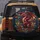 Red Dragon Wings Claws Gold Floral Blooms Teal Foliage - Unique Outdoor Car Accessory Spare Tire Cover - 5