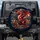 Red Dragon Wings Claws Gold Floral Blooms Teal Foliage - Unique Outdoor Car Accessory Spare Tire Cover - 1