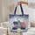 Personalized Name Statue of Liberty American Flag - Independence Day Everyday Carry Gift Quilted Tote Bag - 5