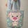 Pig Face Star Cartouche Swirling Lines Stars Leaves - Everyday Carry Gift for Kids Quilted Tote Bag - 6