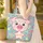 Pig Face Star Cartouche Swirling Lines Stars Leaves - Everyday Carry Gift for Kids Quilted Tote Bag - 4