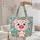 Pig Face Star Cartouche Swirling Lines Stars Leaves - Everyday Carry Gift for Kids Quilted Tote Bag - 5
