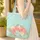 Personalized Plumeria Hibiscus Bouquet Tropical Leaves Wreath - Everyday Carry Gift Quilted Tote Bag - 4