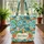Ocean Waves Sandy Beach Ball Starfish Name Heart - Travel Essentials Gift Quilted Tote Bag - 3