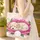 Sleeping Puppy Floral Petals Lilies Everyday Carry Gift for Dog Lover Quilted Tote Bag - 4