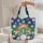 Rainbow Mushroom Daisy Floral Wreath Your Name Everyday Carry Gift Quilted Tote Bag - 5