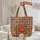 Rose Leaves Stars Circles Waves Folk Art Quilt Patchwork - Everyday Carry Gift Quilted Tote Bag - 5