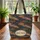 Earthy Vintage Topographic Map Terraces Ornate Medallion - Everyday Carry Gift Quilted Tote Bag - 3
