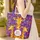 Three Giraffes Floral Swirls Mosaic - Everyday Carry Gift for Wildlife Lovers Quilted Tote Bag - 4