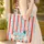 Dachshund Dog Polka Dot Striped Hat Name Scroll - Dachshund Lover Everyday Gift Quilted Tote Bag - 4