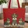 Personalized Schnauzer Dogs Red Scrollwork Winter Holiday Everyday Carry Quilted Tote Bag - 1