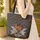 Kiwi Bird Silver Fern Leaves Floral Wreath - Wildlife Lover Everyday Use Quilted Tote Bag - 4