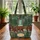 Brown Bear Log Cabin Waterfall Forest - Wildlife Lover Everyday Carry Gift Quilted Tote Bag - 3