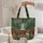 Brown Bear Log Cabin Waterfall Forest - Wildlife Lover Everyday Carry Gift Quilted Tote Bag - 5