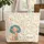 Curly Teal Hair Girl Floral Wreath Name Botanical Leaves - Everyday Carry Gift Quilted Tote Bag - 1