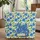 Blue Dragon Swirling Blue Rose Floral Vine - Everyday Carry Gift for Dragon Lover Quilted Tote Bag - 1