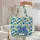 Blue Dragon Swirling Blue Rose Floral Vine - Everyday Carry Gift for Dragon Lover Quilted Tote Bag - 5