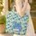 Blue Dragon Swirling Blue Rose Floral Vine - Everyday Carry Gift for Dragon Lover Quilted Tote Bag - 4
