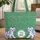 White Body Royal Blue Stripe Tigers Leaf Garland - Personalized Everyday Carry Gift Quilted Tote Bag - 1