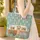 Vintage Travel Trailer Pine Trees Stars Scenic Camping Road Trip Adventure Gift Quilted Tote Bag - 4