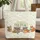Personalized Vintage Camper Trailer Autumn Scene - Fall Everyday Carry Gift Quilted Tote Bag - 1