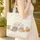 Personalized Vintage Camper Trailer Autumn Scene - Fall Everyday Carry Gift Quilted Tote Bag - 4