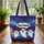 Whimsical Ghost Haunted House Bat Moon Personalized - Ghost Lover Carry Gift Quilted Tote Bag - 3