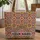 Ethnic Semicircle Triangle Stripe Diamond Mandala Medallion - Everyday Carry Gift Quilted Tote Bag - 1