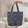 Gold Bronze Olive Floral Medallion Personalized Wreath Everyday Carry Gift Quilted Tote Bag - 5