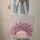 Pink Purple Tulip Blossoms Green Leaves Floral Wreath Flowing Calligraphy Name - Everyday Carry Gift Quilted Tote Bag - 6