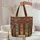Book Spines Gilded Floral Vines - Everyday Carry Gift for Book Lover Quilted Tote Bag - 5