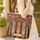 Book Spines Gilded Floral Vines - Everyday Carry Gift for Book Lover Quilted Tote Bag - 4