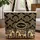 Boho Three Elephants Paisley Golden Swirls Everyday Carry Gift Quilted Tote Bag - 1