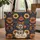 Yorkshire Terrier Dog Autumnal Sunflowers Dahlias Berries Leaves Everyday Carry Gift Yorkie Lover Quilted Tote Bag - 1